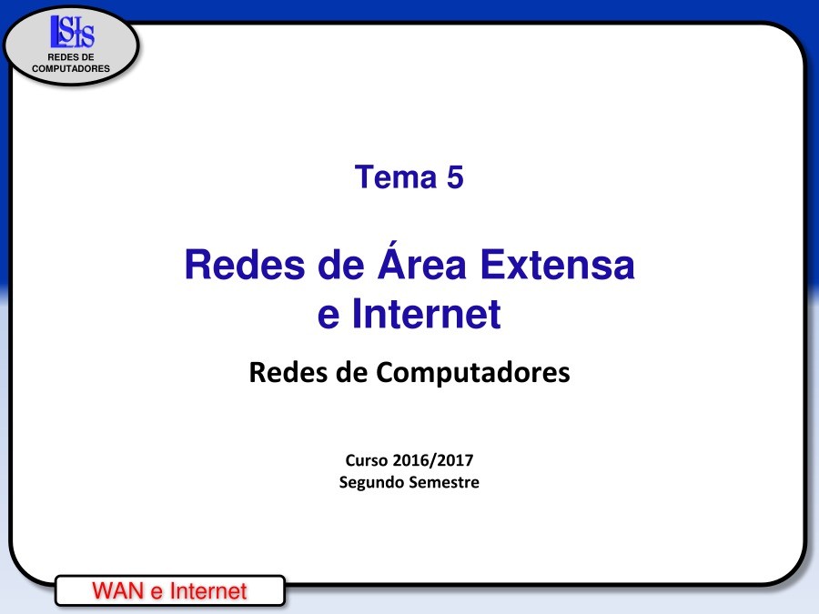 Imágen de pdf Tema 5 - Redes de Área Extensa e Internet
